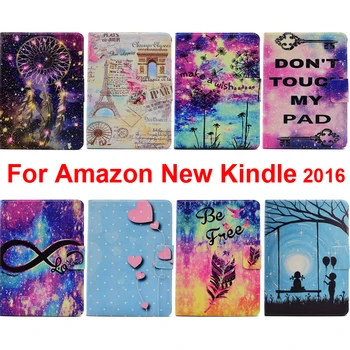 Gražus Spausdinimo Ūkį Atveju Naujas Amazon Kindle 2016 Padengti Atveju Odos Maišas Newkindle 8 kartai Natūra 8 Guard Raštas Shell