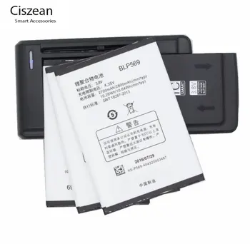 Ciszean 3PCS 2700mAh BLP569 Bateriją +Universalus Kroviklis KOLEGA Find7 X9000 X9007 X9006 X9077 X9070 mobilusis telefonas