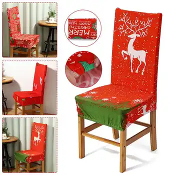 Universalus Kalėdos Elastinga Valgomasis, Sėdynės, Kėdė Apima Kalėdų Kėdė Padengti Ruožas Užvalkalai už Kalėdų Pokylių Šaliai Dekoro