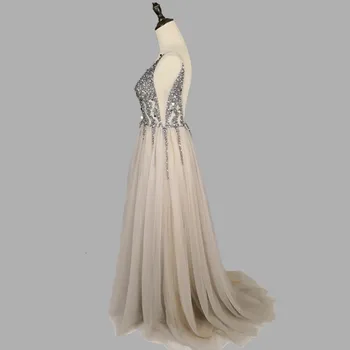 2019 Ilgai Vakare oficialų tiulio Suknelė V Giliai Seksualus Nr. Atgal Aukšta Atvira Šalis, Chalatai grindų ilgio suknelė įžymybė įkvėpė suknelės