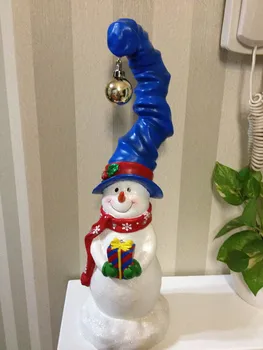 Ilgai Skrybėlę Sniego Su LED Lempos, Stalo Ornamentas Kalėdos Apdailos Mielas Kalėdų Dovana Vaikams