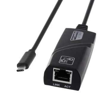 USB 3.1 C Tipo USB-C RJ45 Lan Tinklo Gigabit Ethernet Adapter 10/100/1000Mbps