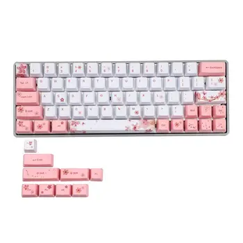 OEM PBT Cherry Blossom Keycap Klaviatūros Keycaps Dažų Sublimacijos korėjiečių ir Japonų