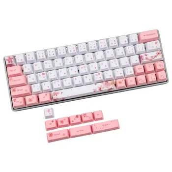 OEM PBT Cherry Blossom Keycap Klaviatūros Keycaps Dažų Sublimacijos korėjiečių ir Japonų