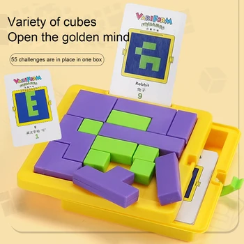 Variform Kvadratų Modelio Blokų Dėlionė Vaikams Švietimo 3D rusijos Bloko Įspūdį Smegenų Mąstymo Žaislai, Dovanos, Skirtos Kūdikiams, Vaikams
