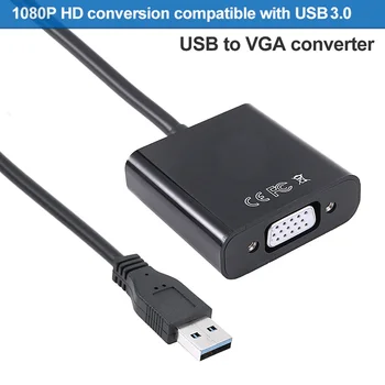 USB 3.0 Keitiklio Kabelį, VGA Video Adapteris Tinka Video Konverteris HD Adapteris, Skirtas 
