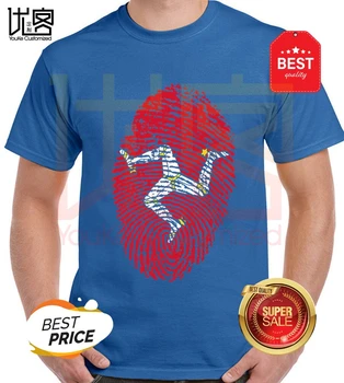 Isle Of Man TT pirštų Atspaudų T Shirt Mens Medvilnės Marškinėlius (T-shirt Juoda Balta Raudona Apranga Lenktynininkas Viršų Žaidimo Tee Vintage Stiliaus
