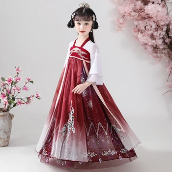 Hanfu vaikai Kinijos sijonas mergaitėms Rytų Kinijos Retro Stiliaus Hanfu Suknelė cosplay Vaikai Tango Kostiumas Princesė suknelė Kalėdų dovana