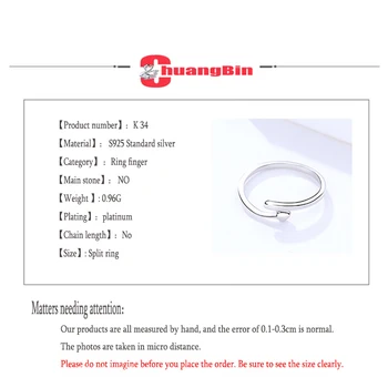 Originali S925 sterlingas sidabro žiedas atidarymo reguliuojamas žiedo paprasta geometrija mažų šviežių mados žiedas romantiškas sužadėtuves