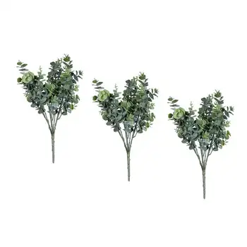 Dirbtinis Eukalipto Krūmo Stiebo Plastiko Modeliavimas Lapų Puokštė Medžių Šakos Lapai Namų Vestuvių Dekoravimas Rekvizitai