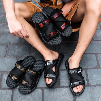 2020 Šlepetės Vyrams Lauko Ne Slydimo Stilingas Skaidres Batai Reguliuojamas Fifo Vasaros Tinklelio, Pėsčiomis, Sporto Sandalai Paauglys