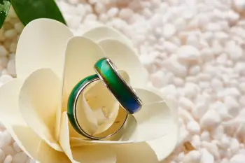 Nerūdijančio Žiedo Spalva Keičiasi Nuotaikos Žiedai Jausmas / Emocija Temperatūros Žiedo Pločio 6mm Smart Juvelyrika Fabrikas Tiesioginis Pardavimas