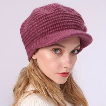 Dizaino Žieminės Kepurės Moterims, Šiltas Megzti Vilnoniai Siūlai Bžūp Megzti Skrybėlę Beanies Beretės 2020 M. Pagal Naujas Taisykles