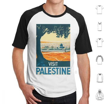 Apsilankykite Palestinoje Plakatas Marškinėliai Vyrų, Moterų, Paauglių 6Xl Nemokamai Palestinoje ? ? ? ? ? ? Arabų Arabų Islamo Keffiyeh Kufiya Kufiyyah