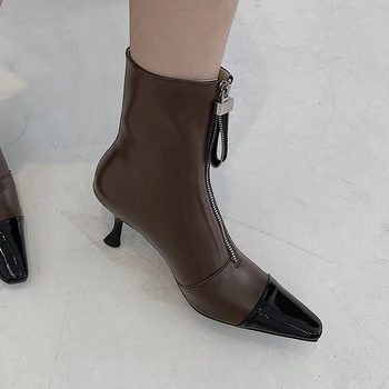2020 Unikalaus dizaino, natūralios odos batai Moterims, batai gerai su Mados batai, Nauji žiemos Moterų batai