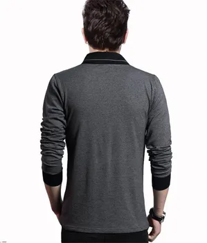 Covrlge vyriški Marškinėliai anglų Stiliaus Mados Atsitiktinis ilgomis Rankovėmis Tees Vyrų Camisa Masculina T-Shirt Slim Marškinėlius Homme 5XL MTL092