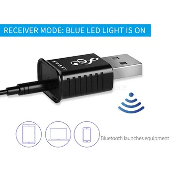 2 in 1 USB Bluetooth Adapteris Siųstuvas, Imtuvo 5.0 Adapteris Aptx Belaidžių Ausinių KOMPIUTERIO Muzikos Receptorių Audio 