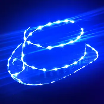Kūrybos liuminescencija skrybėlę LED liuminescencinės vykdymo etapą suknelė bžūp Mados naktinių barų KTV šalies magic veiklos kostiumas