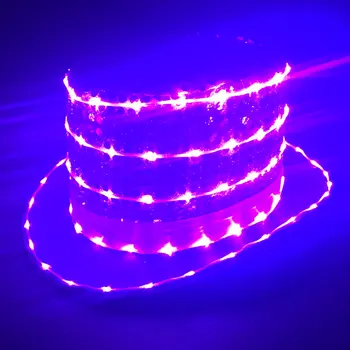 Kūrybos liuminescencija skrybėlę LED liuminescencinės vykdymo etapą suknelė bžūp Mados naktinių barų KTV šalies magic veiklos kostiumas