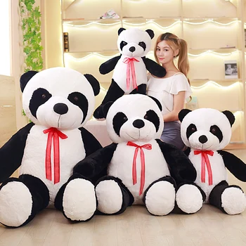 Mielas 80/100CM Didelis Milžinas Panda Bear Pliušinis iškamša Lėlės, Gyvūnai Žaislas Pagalvę Animacinių filmų Kawaii Lėlės vaikams Dovanos