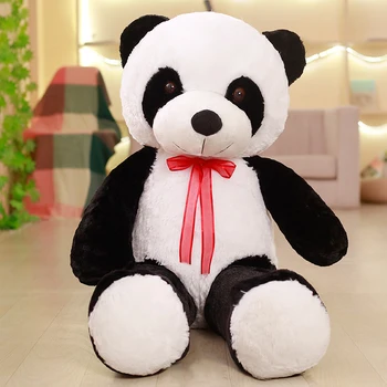 Mielas 80/100CM Didelis Milžinas Panda Bear Pliušinis iškamša Lėlės, Gyvūnai Žaislas Pagalvę Animacinių filmų Kawaii Lėlės vaikams Dovanos