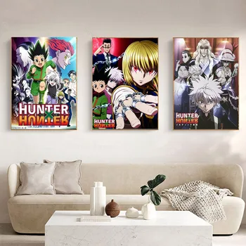 Hunter x Hunter Anime Plakatas Klasikinis Karšto Japonų Anime Drobės Plakato Nuotraukas Modernus Gyvenamasis Kambarys Rėmo Sienos Menas