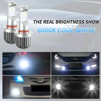 Universalus Automobilių Baltos Šviesos 9005/HB3 80W SPT LED DRL Žibintų Lemputės Priešrūkinis Žibintas artimąsias 6000K Pakeitimo Apšvietimo Lemputė