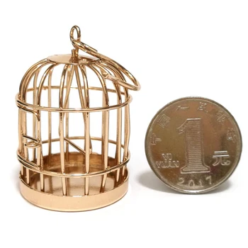 Metalo 1:12 Lėlių Miniatiūriniai Baldai Paukštis Narve Lėlių Dekoro Lėlių Birdcage