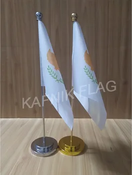 KAFNIK,Kipras Biuro stalas stalas vėliava su aukso arba sidabro spalvos metalo stiebo pagrindo 14*21cm šalies vėliavos nemokamas pristatymas