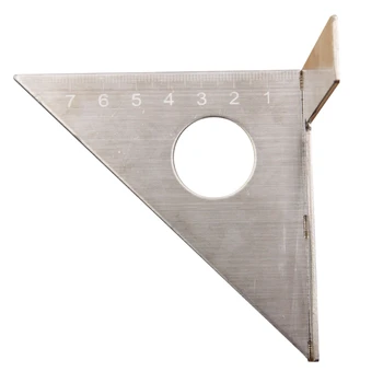 Nerūdijančio Plieno, Medžio Apdirbimo Valdovas Aikštėje Išdėstymas 45/90 Laipsnį Trikampis Mansardos Gabaritas Scriber Matavimo Įrankiai