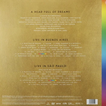 Coldplay / Gyvena Buenos Airėse, gyvenu São Paulo, Galva Pilna Svajonių (Spalvos Vinilo)(3LP + 2DVD)