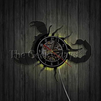 Skorpionas Zodiako Sienos Meno Dekoro Laikrodis zodiako Ženklas Astrologija Vinilo Sienos Laikrodis 3D Sienos Laikrodžiai Kambarį Apdaila