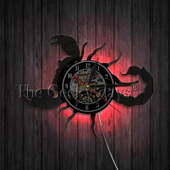 Skorpionas Zodiako Sienos Meno Dekoro Laikrodis zodiako Ženklas Astrologija Vinilo Sienos Laikrodis 3D Sienos Laikrodžiai Kambarį Apdaila