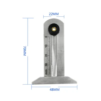 0-30mm Nerūdijančio Plieno Padangų Modelis Vernier Griovelio Gylio Indikatorius Matavimo Priemonė, Padangų Modelis Saugos Valdovas