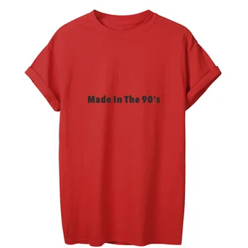 ONSEME Padaryta 90-ųjų Raidžių Moterų Marškinėliai Hipster Harajuku Trumpas Viršūnes Moterų Clothiing Vasaros Medvilnės Atspausdinti Marškinėlius Q-608
