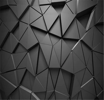 Individualizuotos fono paveikslėlį 3d nuotrauką 3D sienos kietos abstrakčių geometrinių pilka trikampio fone 8d sienų dangos