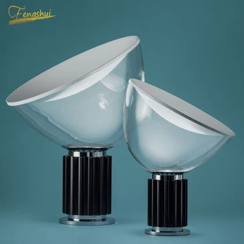 Šiuolaikinių LED Stiklo Stalo Lempa Šiuolaikinės Kūrybos Radaro Formos Dekoratyvinis Stalo Lempa staliukas Lempos Vidaus Apdaila, Stalo Lempa