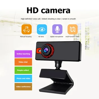 VKTECH Vaizdo Įrašymo Web Kamera USB Plug n Play Pasukti HD Kamera Patvarus PC Nešiojamas Buitinių Kompiuterių Saugos Dalis