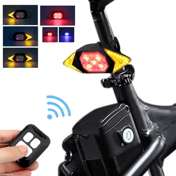 Smart Nuoma, šviesos, Dviračių užpakalinis žibintas Protingas Posūkio Signalo USB dviratis Įkraunamas Galinis Žibintas Nuotolinio Valdymo pulto LED Įspėjamasis Žibintas