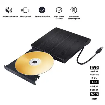 Išorinius Cd, Dvd Diskas Su Atveju, Usb 3.0 Optinis Įrenginys Portable Slim Cd Rw Rom Grotuvas Degiklis Rašytojas Rewriter Greito
