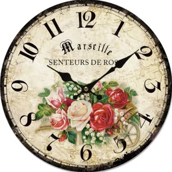 Sieninis Laikrodis Retro Vintage Paprastas Medinis Apvalus Kvarco Sieniniai Laikrodžiai Namų Dekoro Kabinti Tyrimas Kambarį Apdaila