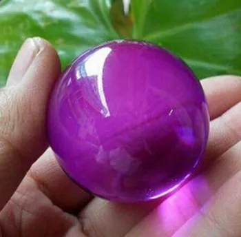 YM 309 40mm+Stovas Azijos Retas Violetinė Magija Stiklo Kristalų Gijimas Kamuolys Srityje