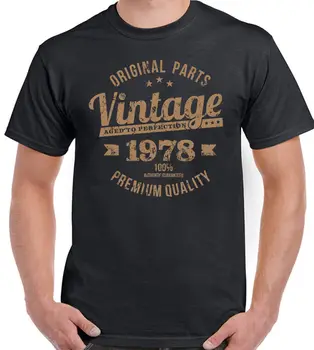 Viršūnės Vasarą Juokingas Cool T-Shirt Originalus Vintage Šalys 1978 Hommes 40 Anniversaire T-SHIRT HUMORO 40 Ans Vasaros