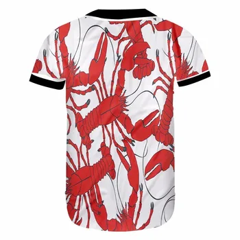 OGKB Unisex Hiphop Streetwear Punk Stiliaus Mygtuką Marškinėlius Moterims/vyrams Vėsioje Spausdinti Raudona Omarų 3D T-shirt Casaul Tee Marškinėliai