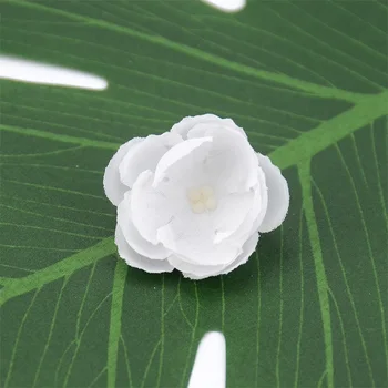 500pcs Pigūs 5cm Baltos Dirbtinio Šilko Rožė Gėlių Galvos Dėl Vestuvių Namo Šalis Dekoro 