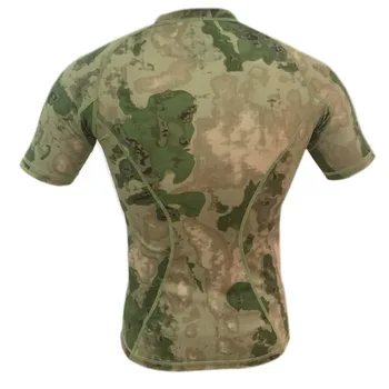 ATACS quick-dry Trumpas rankovės Taktinis marškinėliai, lengvas stora suspaudimo marškinėliai
