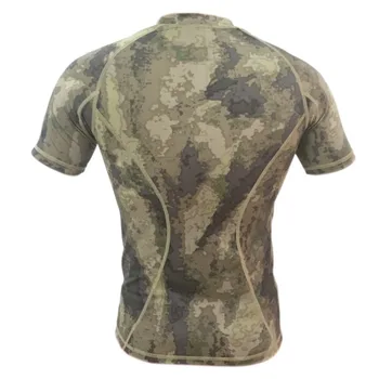 ATACS quick-dry Trumpas rankovės Taktinis marškinėliai, lengvas stora suspaudimo marškinėliai