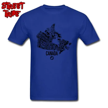Kanados Žemėlapis T-shirts Dizaineris Unikalus Marškinėliai Vyrams Baltos spalvos Marškinėlius Vasaros Dovana Viršūnes Hip-Hop Laišką Tees Medvilnės Įrengtas Drabužiai