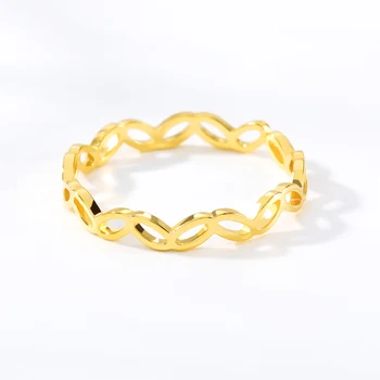 Sujungti Tuščiaviduriai lapų Aukso Žiedas Moterims Vestuvių Juostoje Vintage Papuošalai Bijoux Femme Vyrų Žiedai