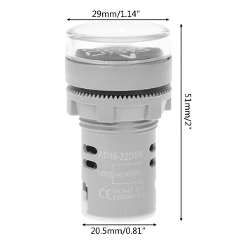 AC 60-500V 22mm Digital Voltmeter Įtampos Indikatorius Stebėti Indikatorius Signalo Žibintai D0AC